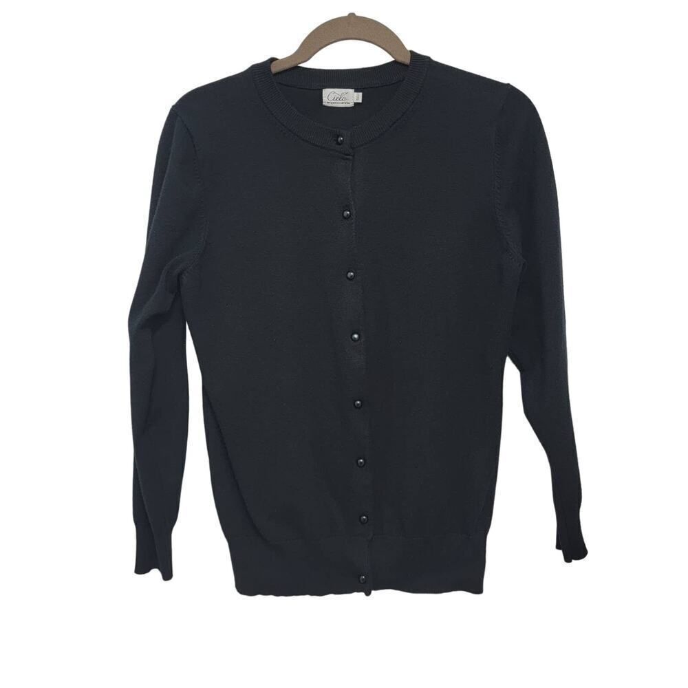 Cielo Cardigan Black Size 1X VTG Dark Academia